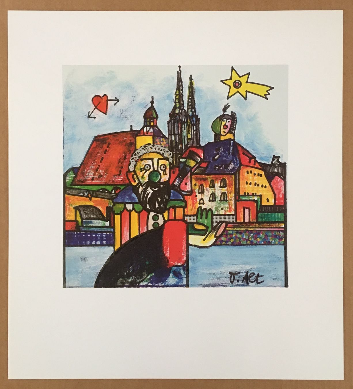 Grafica & Litografie: Otmar Alt   "Regensburg"    Farboffsetlithographie – Usato da Nennigkofen venduto da waltraub 2