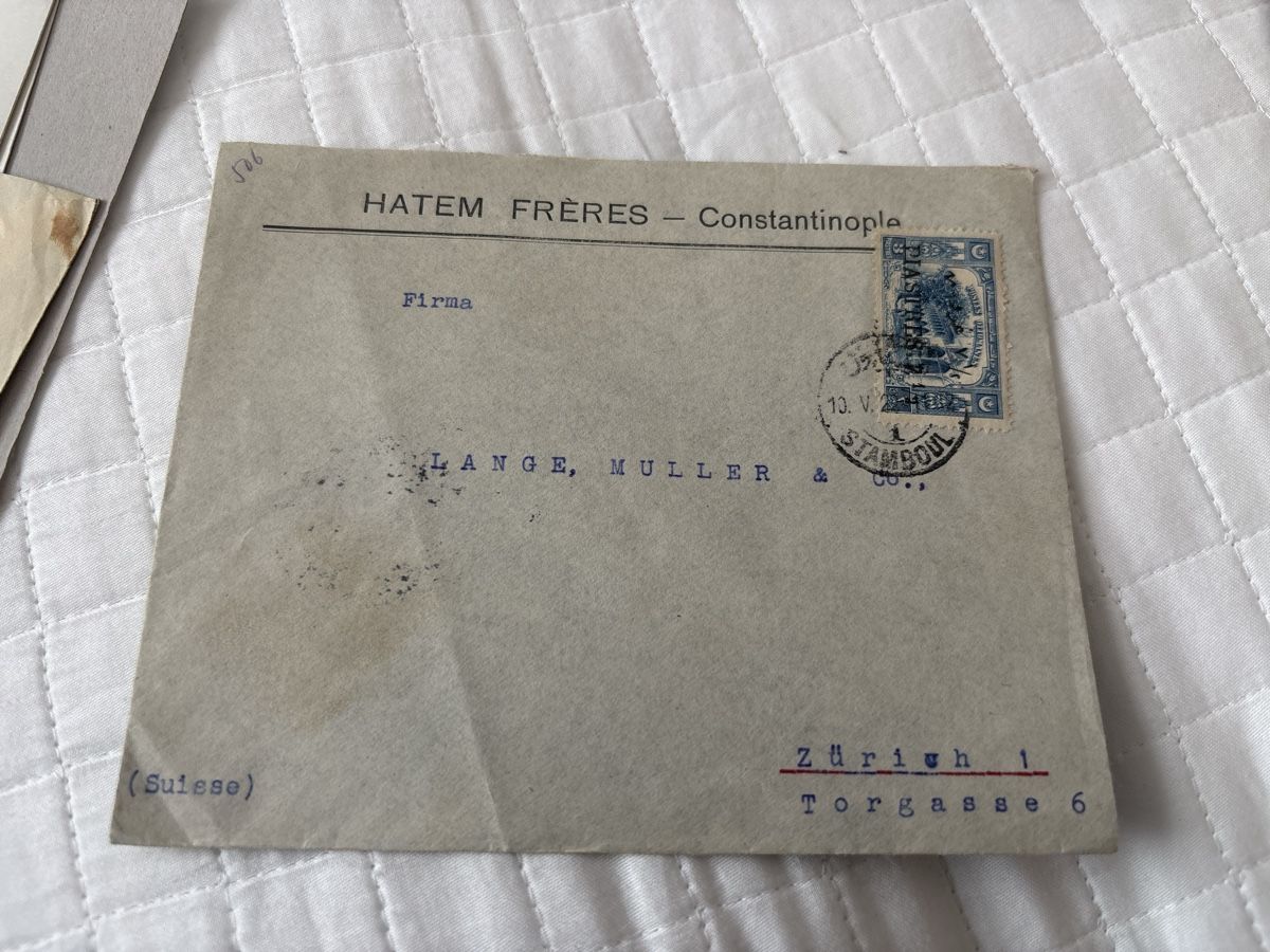 Tous les timbres: Alte Briefmarke mit Umschlag, Konstantinopel – D'occasion à Zürich par engebrunau