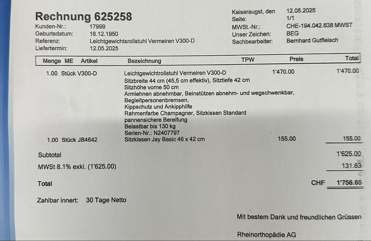 Rollstühle: Rollstuhl – Neu (gemäss Beschreibung) aus Zürich von bini2012 8