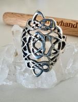 Vintage Silberring mit kunstvoll filigranem Mandala Gr. 53