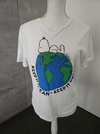 T-Shirt H&M Divided Snoopy Weiss Grösse M guter Zustand