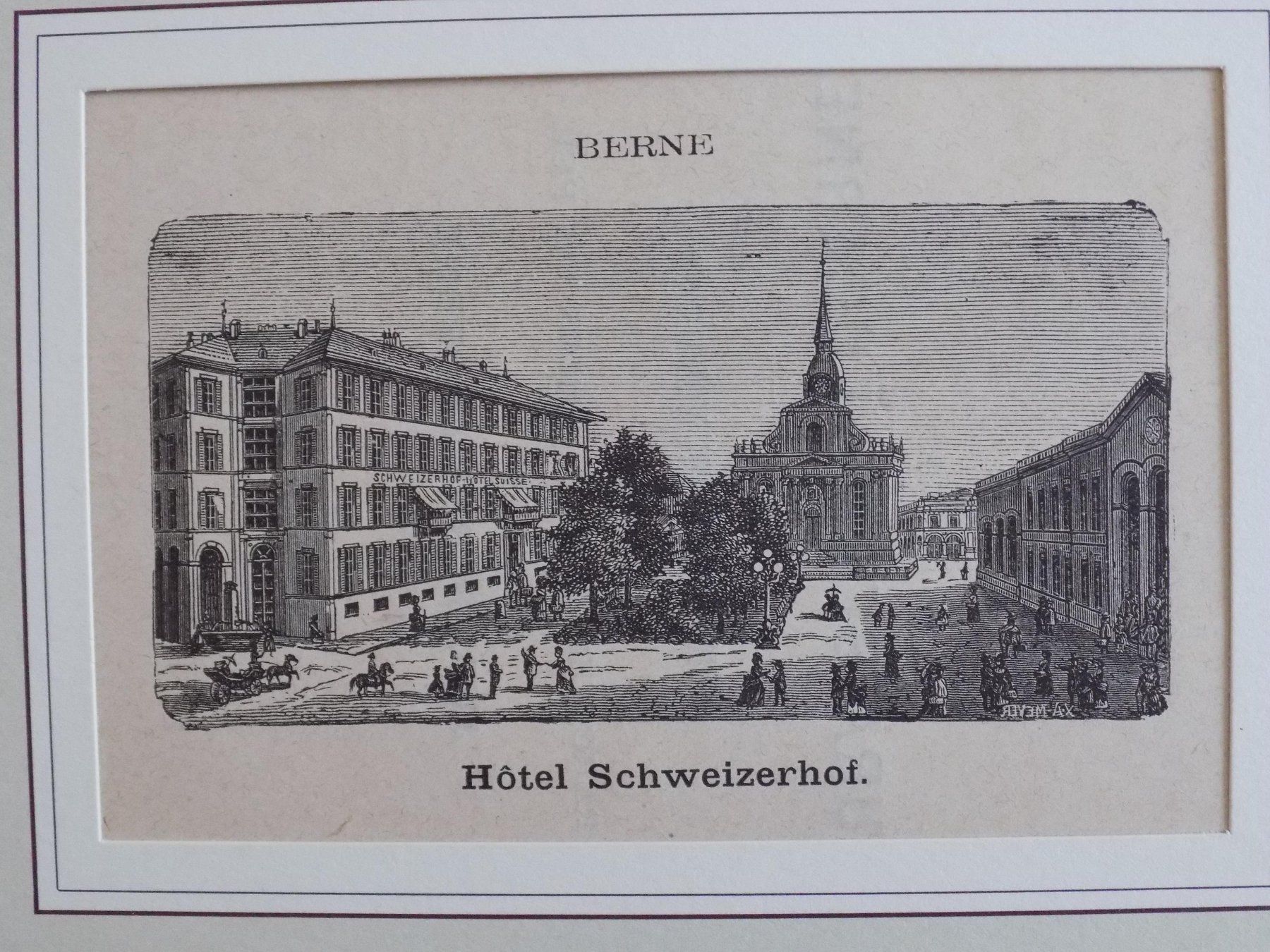 Incisioni: Hotel Schweizerhof in Bern – Usato da Risch venduto da Antikfee 2