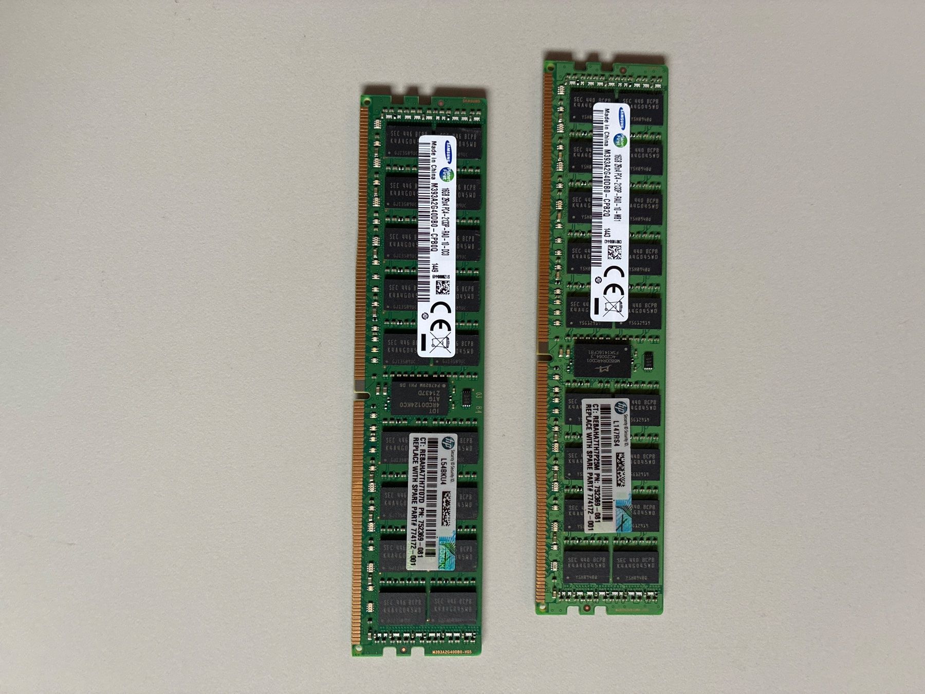 Samsung Server: 2 X 16GB Server RAM DDR4-2133P RDIMM – Usato da Gattikon venduto da jer_bfh7