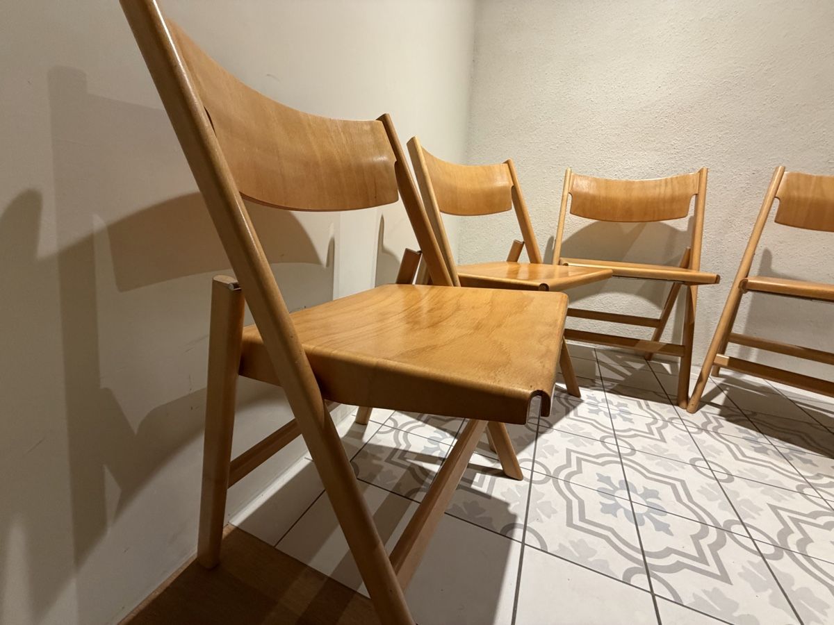 Eichenberger Stühle: 4 Designer Klappstühle von Hans Eichenberger – Gebraucht aus Wiedlisbach von Fine-Arts 6
