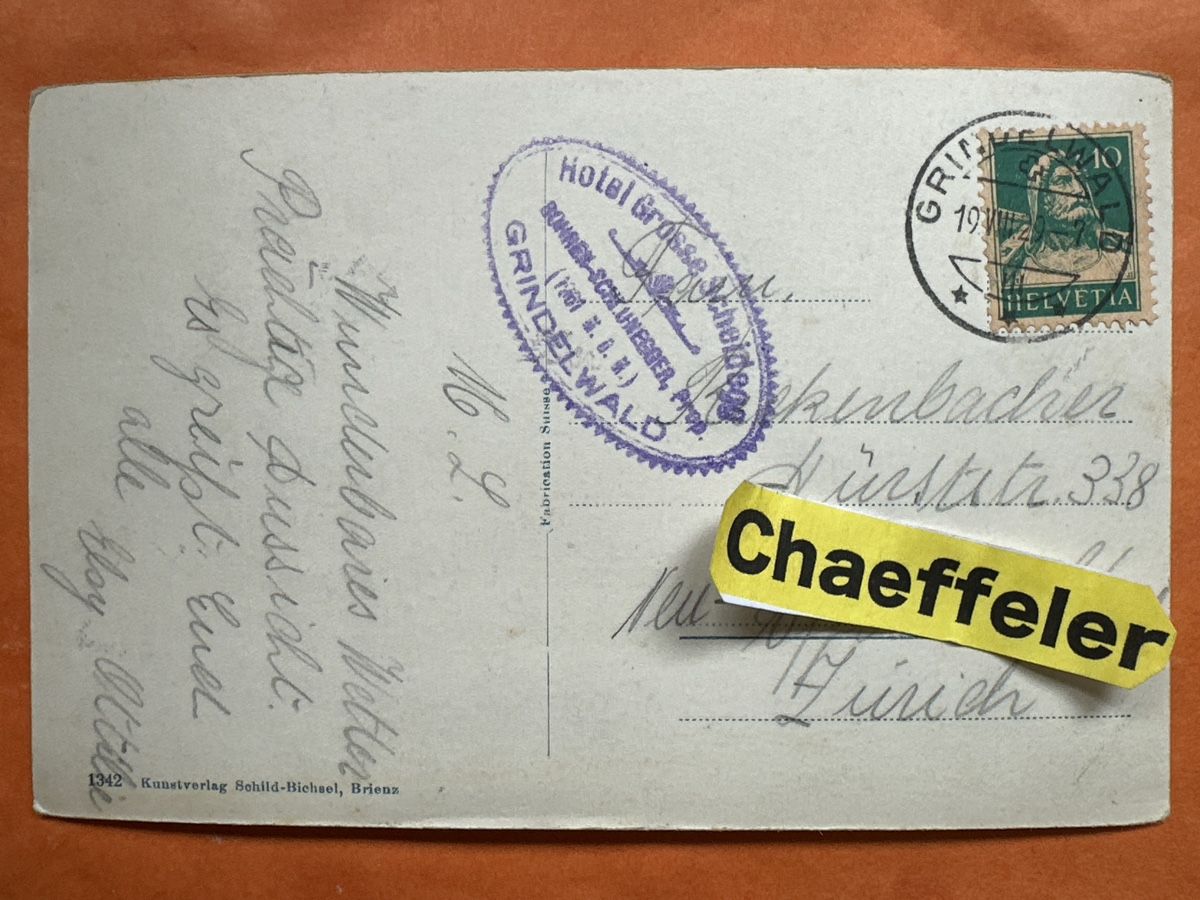 Cartoline postali: Alte Ansichtskarte 1927  Grindelwald mit Briefmarke, Top! – Usato da Zürich venduto da Chaeffeler 1