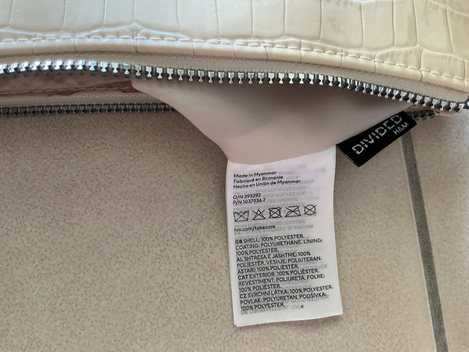 H&M Taschen für Damen: Handtasche Cream Krokoprint Kunstleder – Gebraucht aus Frauenfeld von Stehojen 4