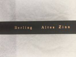 Altes Zinn Karl Berling Handbuch für Sammler und Liebhaber