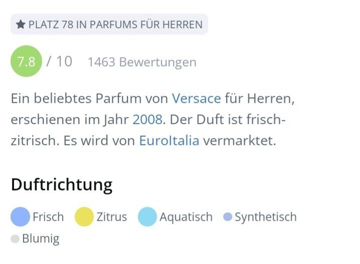Versace Parfum & Eau de Toilette: 10 ml VERSACE POUR HOMME ABFÜLLUNG – Neu (gemäss Beschreibung) aus St. Gallen von CaliSunshine 3