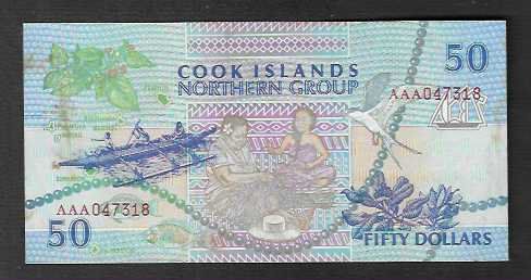 Banconote: Cook  Islands  50  Dollars  Bankfrisch  99% – Nuovo (secondo la descrizione) da Gordola venduto da coinsandnotes 1