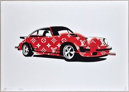 Death NYC Ltd Ed Pop Art Druck " Vuitton Porsche 911