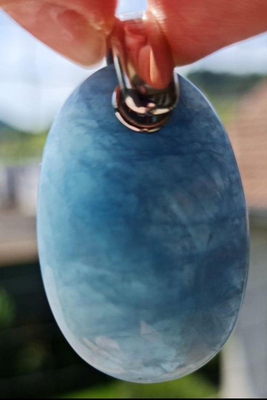 Anhänger: Pendentif aigue-marine pierre argent 925 – Gebraucht aus Sion von norns 2