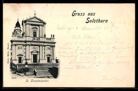 Cartes postales: AK Solothurn, St. Ursusmünster, 1898 – D'occasion à Berlin par bartko-reher