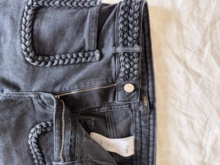 Maje Black Flared Jeans with Braided Details – Size 34