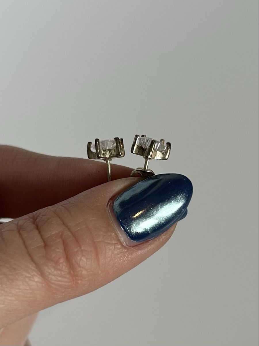 Orecchini pendenti & Orecchini a lobo: Silber Stern Ohrringe mit CZ – Usato da Bern venduto da Ilikebluegems 1