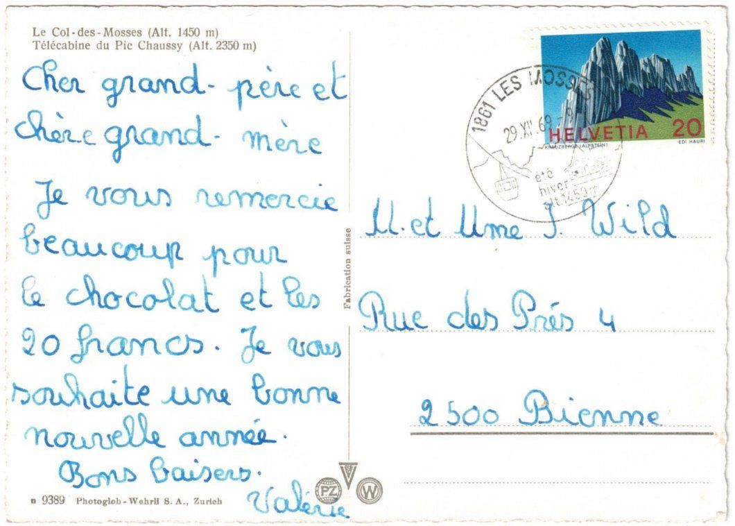 Cartes postales: Col des Mosses - Gondelbahn Pic Chaussy – D'occasion à Binningen par Mountainrider 1