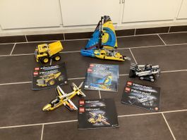 Grosses Lego Technic Set Flugzeug, Schiff, Bagger und Kipper