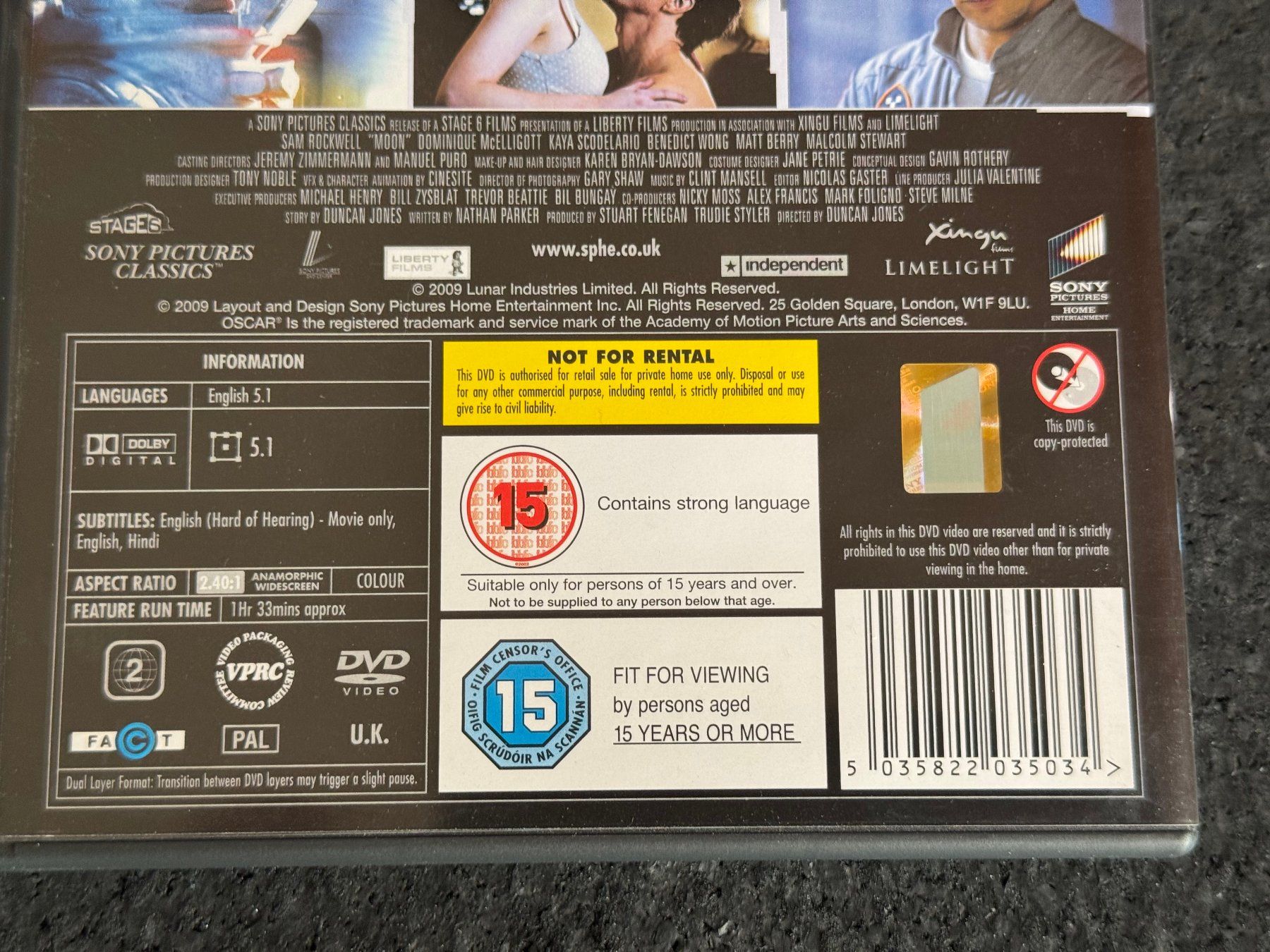Alle DVDs: MOON DVD EN Sam Rockwell – Gebraucht aus Fribourg von tschjoly 3