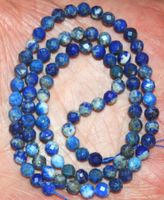 Stein Perlen Strang L-7672 – Lapislazuli facettiert 4mm 39cm