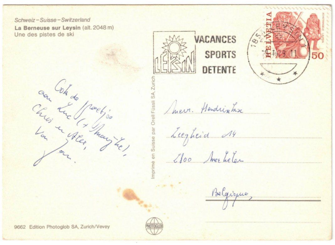 Cartoline postali: Leysin - Skilift Aï--Berneuse – Usato da Binningen venduto da Mountainrider 1