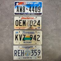 🇺🇸 U.S. 4x Autoschild, Südstaaten