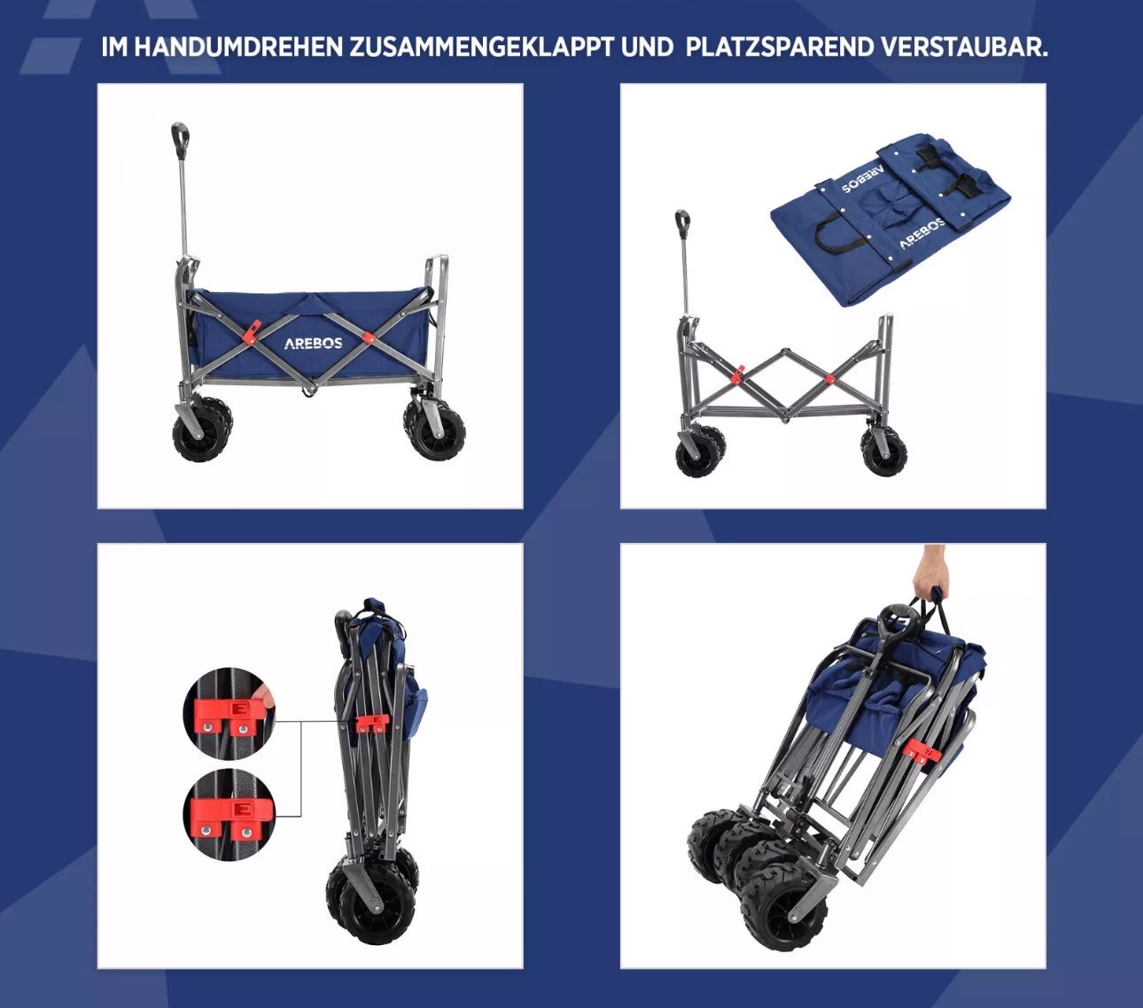 Carriole: Stabile Bollerwagen ohne Dach – Nuovo e nell'imballaggio originale da Amriswil venduto da JaJa-Express 5