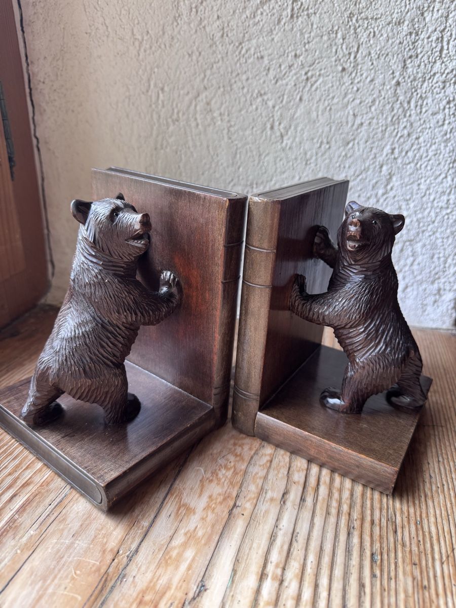 Sculture & Statue: Brienzer Schnitzerei 2 Bücherstützen mit Bär – Usato da Glovelier venduto da deepfunk 2