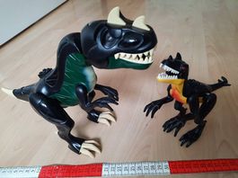 Dino Tyrannosaurus rex und Raptor mit roten Augen *TOP*