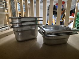5x Gastronorm 1/9 Edelstahl
