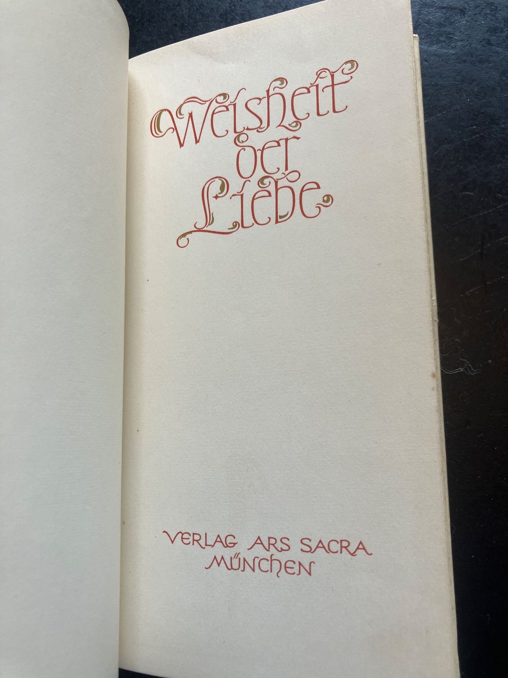 Libri: Weisheit der Liebe. Ars Sacra Verlag – Usato da Wangen ZH venduto da day01 1
