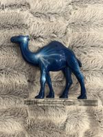 Deko Kamel blau glänzend, Kunstfigur, Sammlerstück