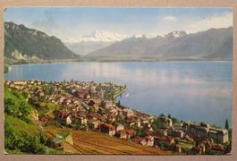 AK Montreux et les Dents-du-Midi, 1956