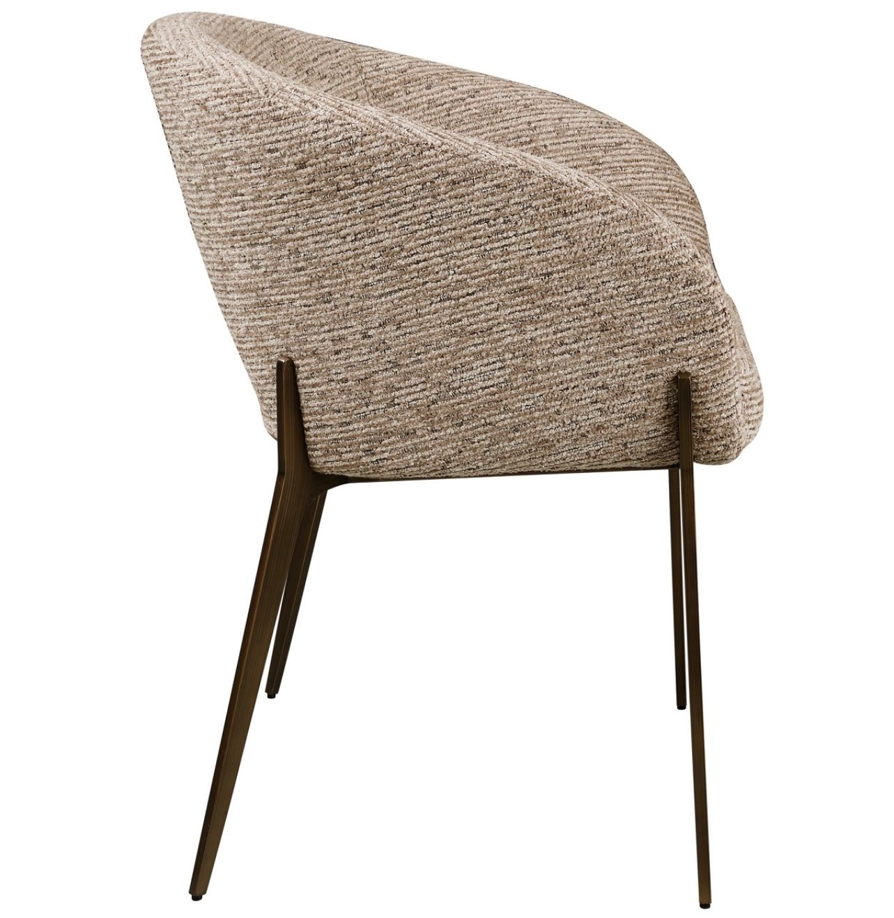 Sedie: RICHMOND INTERIORS Dining chair Kenzi mocca linear fire reta – Nuovo e nell'imballaggio originale da Ruswil venduto da Miami-2026 3