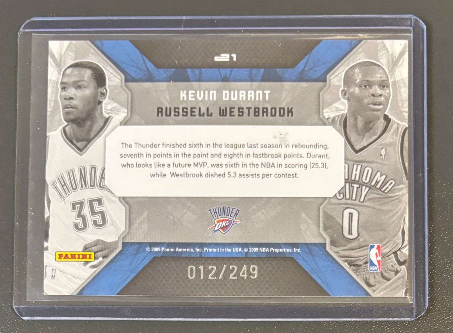 Cartoline: NBA Durant Westbrook 2009 Elite Teamwork Thunder /249 – Nuovo (secondo la descrizione) da Muri b. Bern venduto da winningloser 1