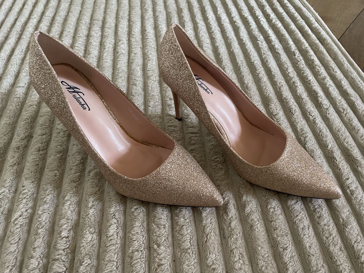 Scarpe da donna: Pumps glitzernd Rosé Grösse 39 neu – Nuovo (secondo la descrizione) da Wädenswil venduto da cha_pf7p 8