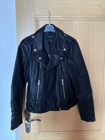 Bikerstyle Lederimitat Jacke