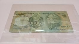 Alte Uruguay Banknote 100 Pesos für Sammler