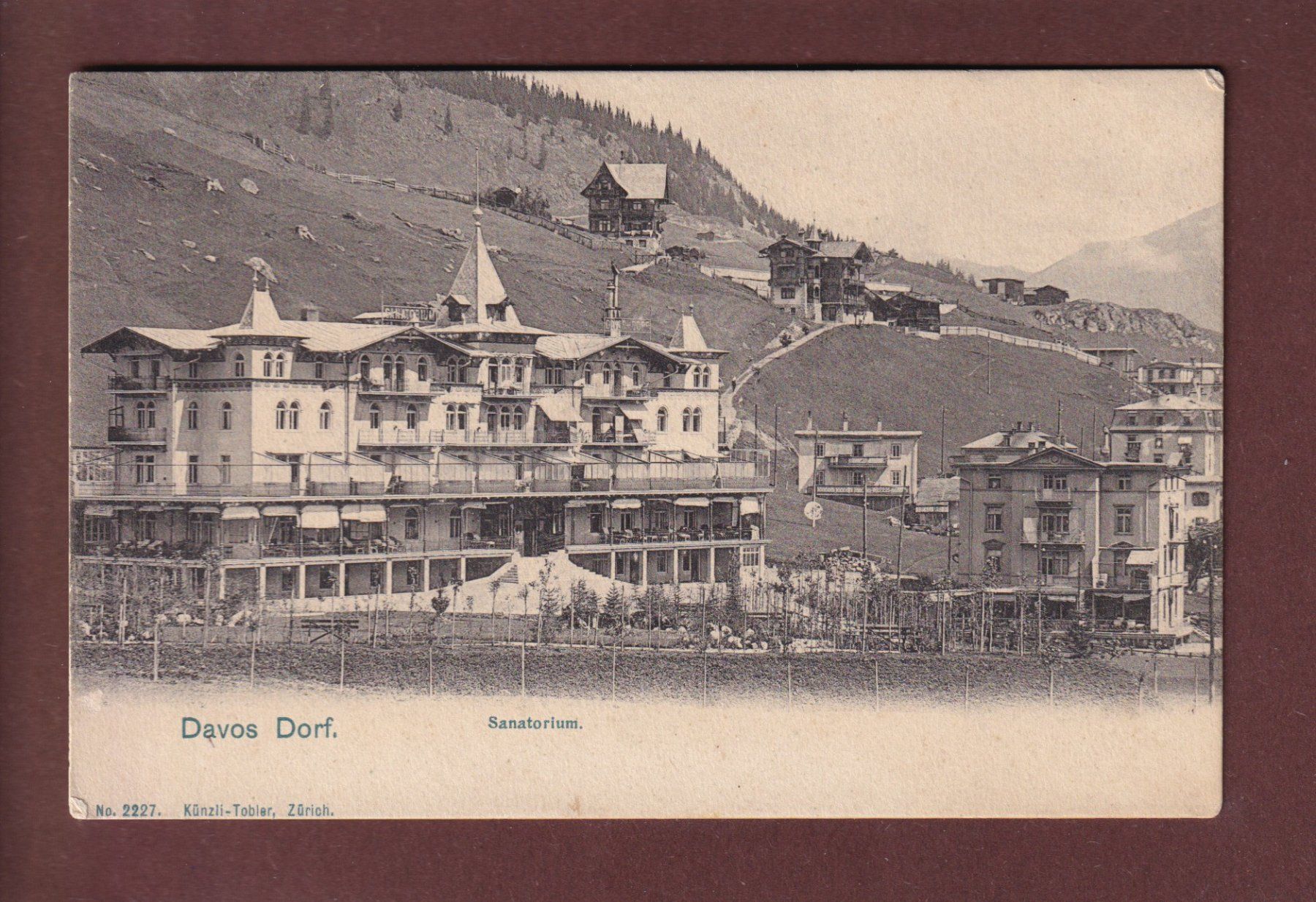 Cartoline postali: DAVOS-DORF - Sanatorium – Usato da Pully venduto da nicecards