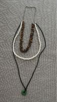 Elegante Halsketten Set: Perlen, Tigerauge und Jade 💎