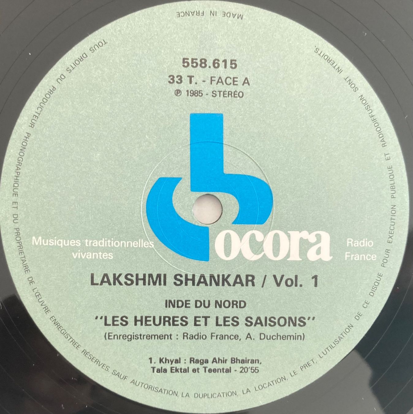 Dischi in vinile: LAKSHMI SHANKAR - LES HEURES ET LES SAISONS – Usato da Poliez-Pittet venduto da Newtown-Records 2