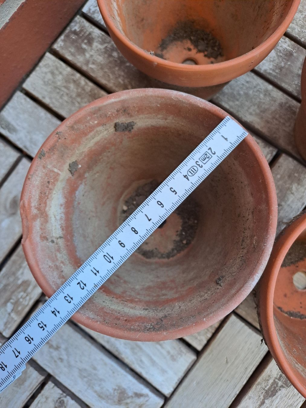 Vasi per fiori: 4x Blumentöpfe Pflanzentöpfe Terracotta Ton – Usato da Basel venduto da suberi_Sach 3