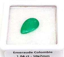 1x émeraude Colombie 1.84 ct - CERTIFICAT 2'414.- Fr