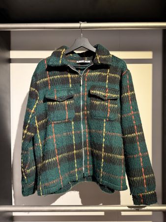 Almost Blue Wool-Blend Plaid Overshirt - Unisex Style!