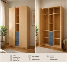 Geräumiger Kleiderschrank mit Regalen, Kleiderstangen  