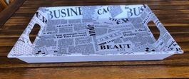 Grand plateau style journal "The Times" — 2023 neuf