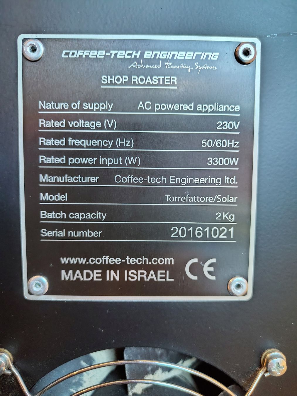 Tutte le macchine: Kaffeeröstmaschine Coffee-Tech Engineering  FZ -94 – Usato da Wangs venduto da E_Kaffi 2