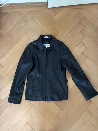 Schwarze Lederjacke Schillaci Grösse L