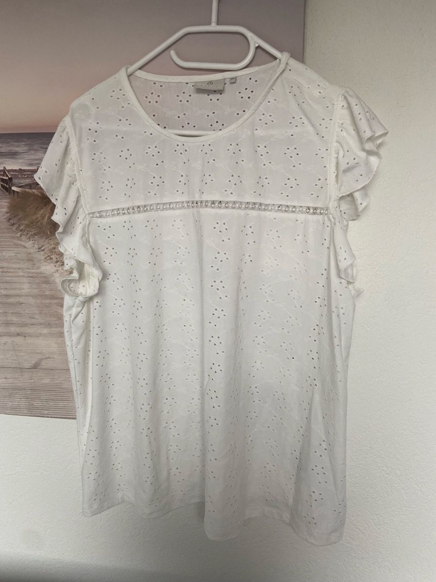Blusen: Kaffe Blusentop Weiss Gr. XXL – Gebraucht aus Boniswil von colabo