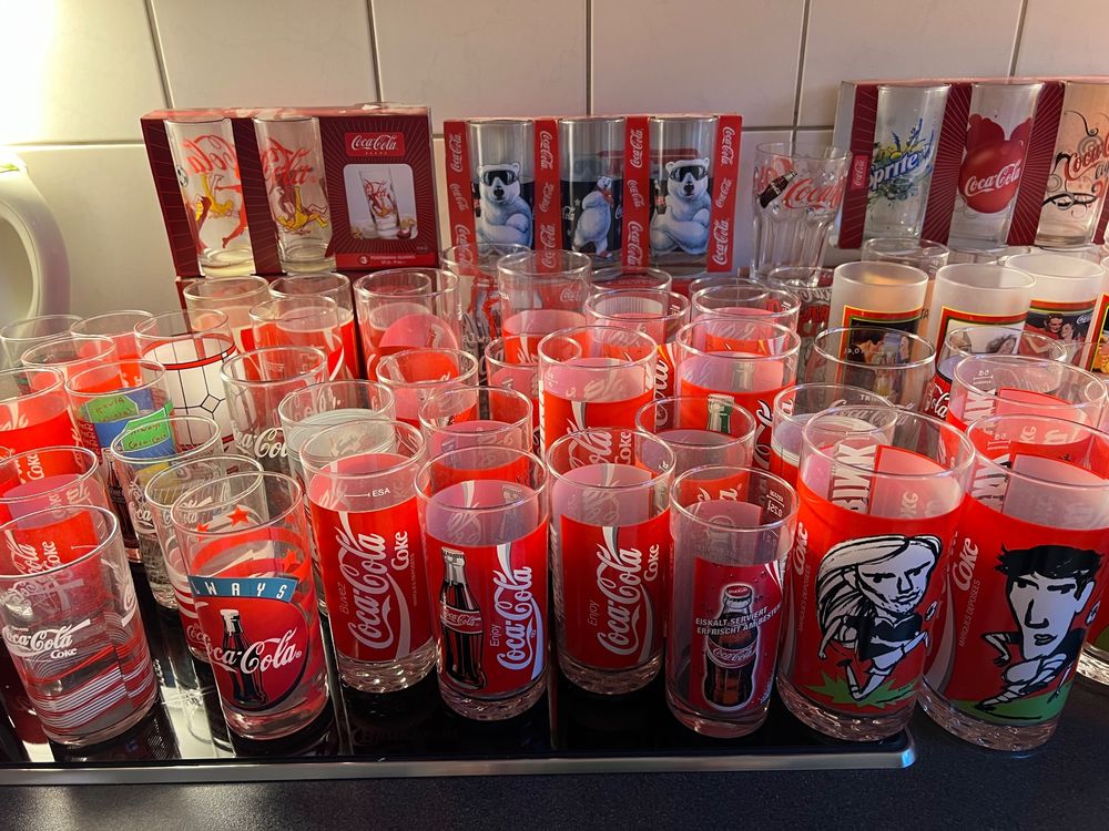 +140 Coca Cola Gläser Sammlung Kaufen auf Ricardo