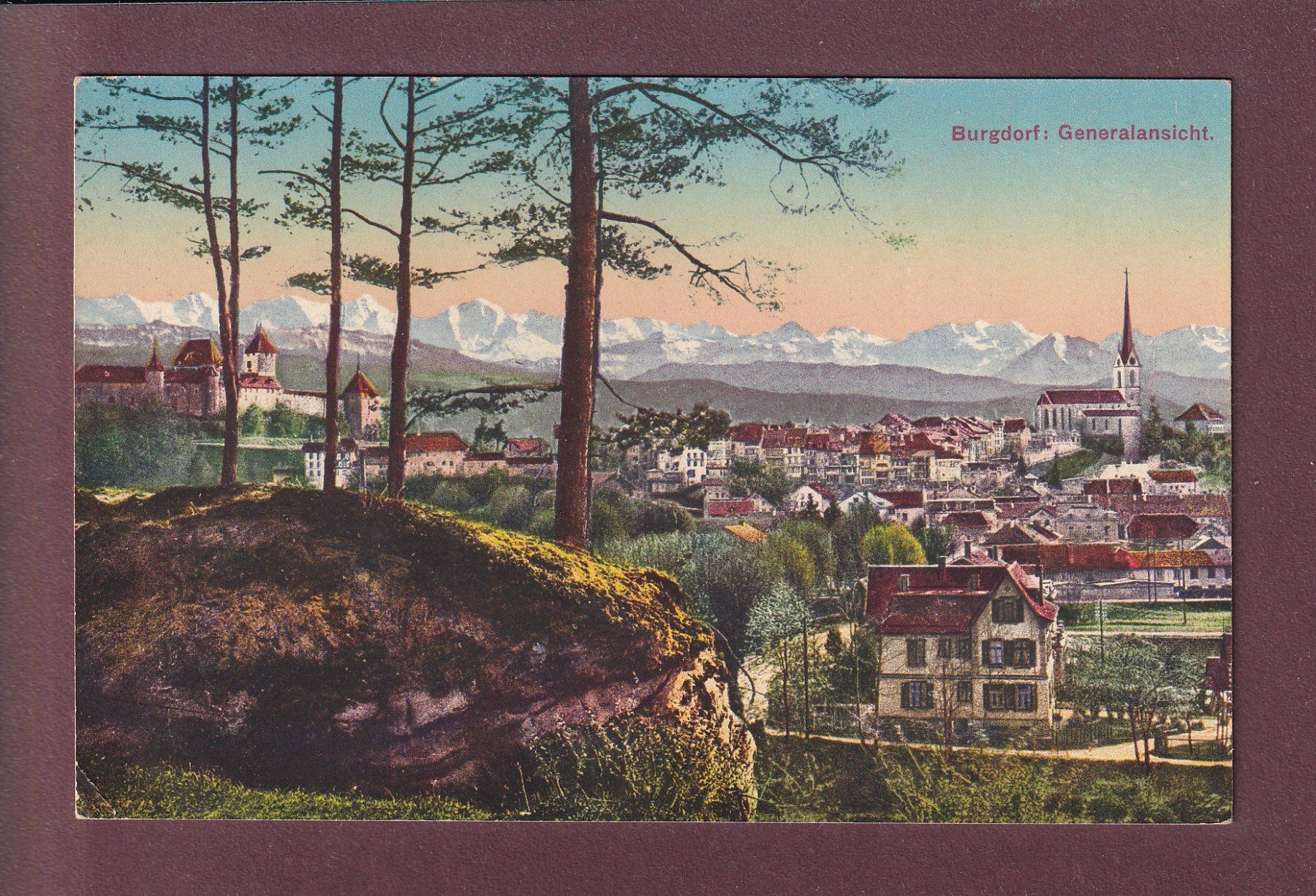 Cartes postales: BURGDORF - Generalansicht - 1917 – D'occasion à Pully par nicecards