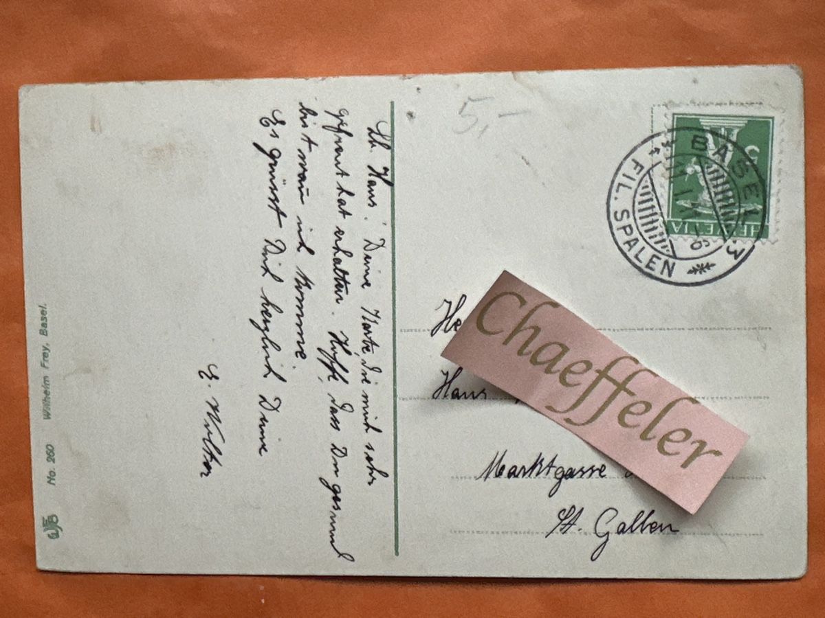 Cartoline postali: 1911 Basel Blick von der Peterskirche  – Usato da Zürich venduto da Chaeffeler 1